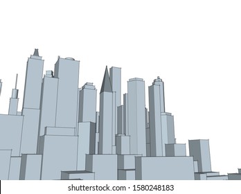 Concept city architecture vector illustration