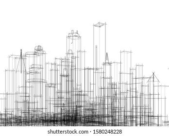 Concept city architecture vector illustration