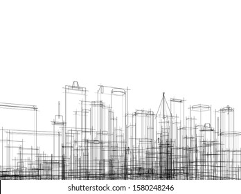 Concept city architecture vector illustration