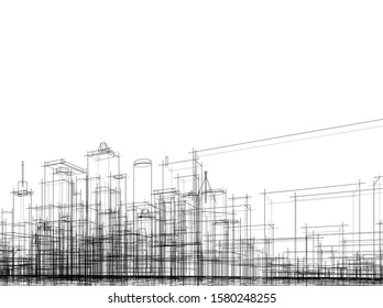 Concept city architecture vector illustration