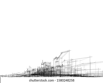 Concept city architecture vector illustration