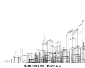 Concept city architecture vector illustration