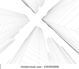 Concept city architecture vector illustration