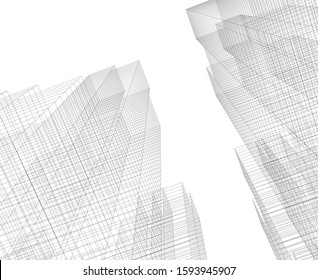 Concept city architecture vector illustration