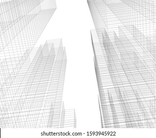 Concept city architecture vector illustration