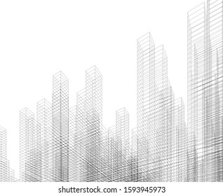 Concept city architecture vector illustration