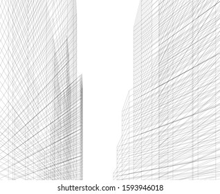 Concept city architecture vector illustration