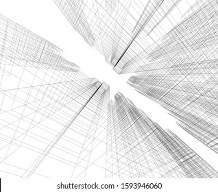 Concept city architecture vector illustration