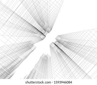 Concept city architecture vector illustration