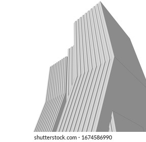 Ilustración vectorial de la arquitectura de la ciudad conceptual
