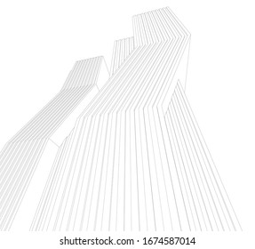 Concept city architecture vector illustration