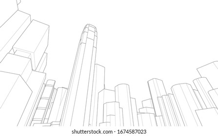 Concept city architecture vector illustration