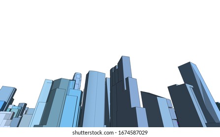 Concept city architecture vector illustration