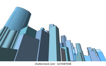 Concept city architecture vector illustration