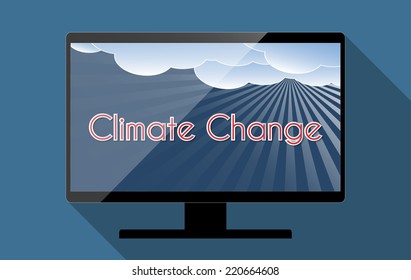 Concept for climate change and global warming. Flat design illustration.