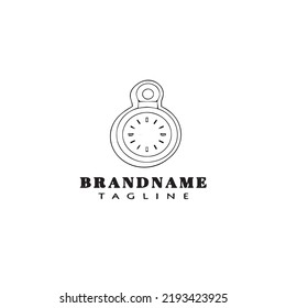 concept clock logo cartoon design template icon black modern isolated vector illustration