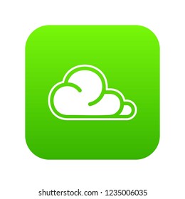 Concept cloud icon green vector isolated on white background