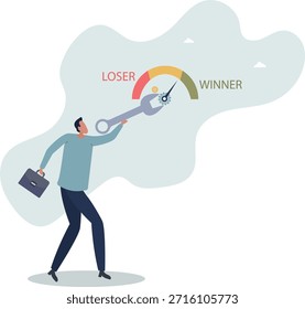 El concepto de coaching y autodesarrollo. El emprendedor quiere ser un ganador.
