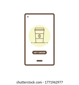 Concept For Coffee Delivery Icon. 