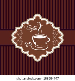 The concept of coffee menu and label with ornament