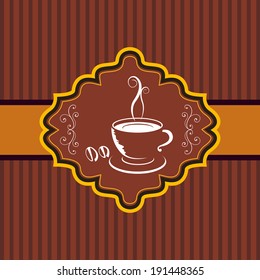 The concept of coffee menu and label with ornament