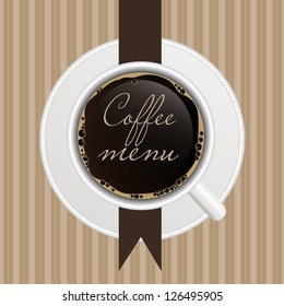 The concept of coffeehouse menu.