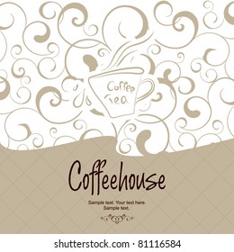 The concept of coffeehouse menu.