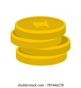 Concept coin icon. Flat illustration of concept coin vector icon isolated on white background