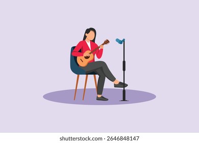 Talented Hobbies Concept. Colored flat vector illustration isolated