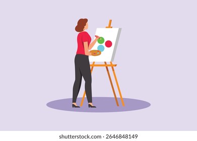 Conceito de passatempos talentosos. Ilustração vetorial plana colorida isolada