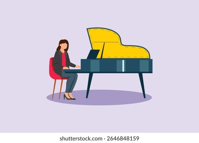Conceito de passatempos talentosos. Ilustração vetorial plana colorida isolada