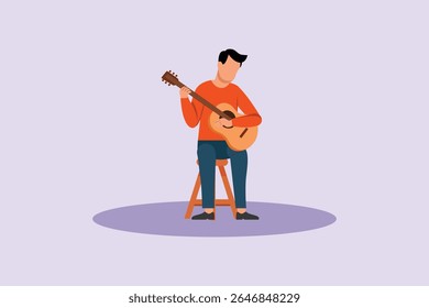 Conceito de passatempos talentosos. Ilustração vetorial plana colorida isolada