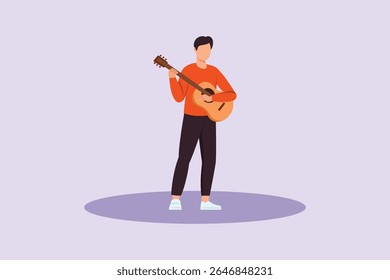 Conceito de passatempos talentosos. Ilustração vetorial plana colorida isolada