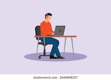 Conceito de passatempos talentosos. Ilustração vetorial plana colorida isolada