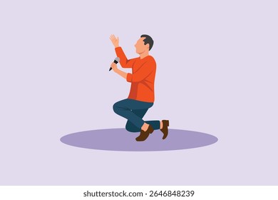Conceito de passatempos talentosos. Ilustração vetorial plana colorida isolada