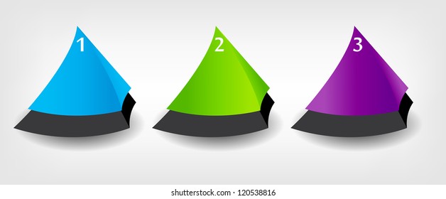 Concept of colorful banners for different business design. Vector illustration