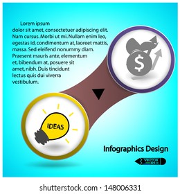 Concept of colorful chain banners ,texts box design. business ideas ,Vector