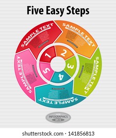 Concept of colorful circular banners with arrows. Vector illustration