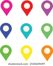 Concept of colorful circular banners with arrows for different business design.