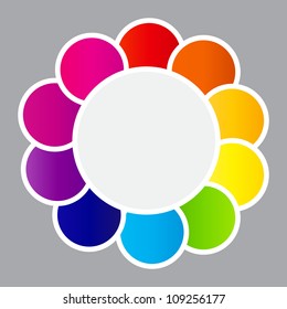 Concept of colorful circular banners for different business design. Vector illustration