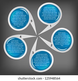 Concept of colorful circular banners  for different business design. Vector illustration
