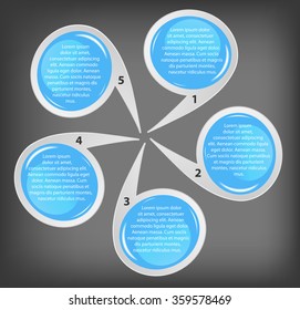 Concept of colorful circular banners  for different business design. Vector illustration