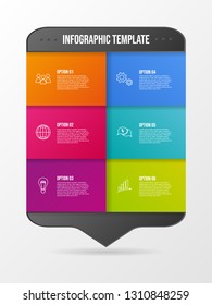 Concept of a colorful infographic with business icons - infographic template. Vector