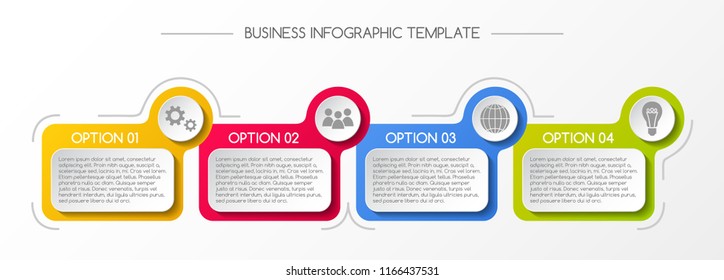 Concept of colorful infographic template. Vector.