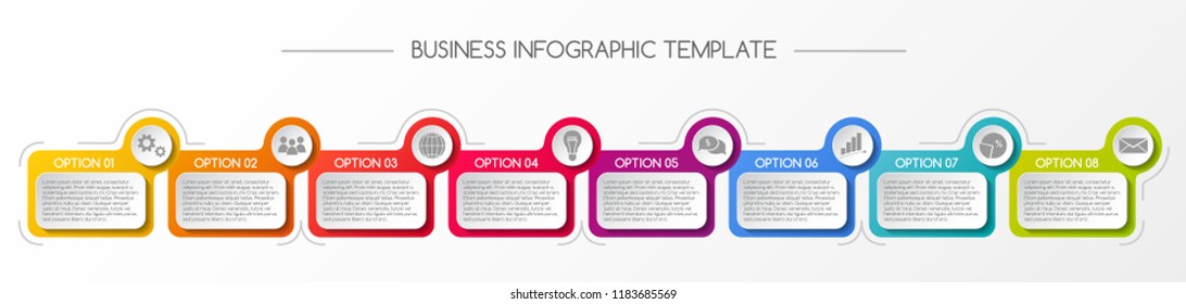 Concept of colorful infographic template. Vector.