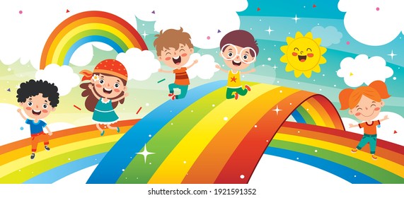 Concept Of A Colorful Rainbow