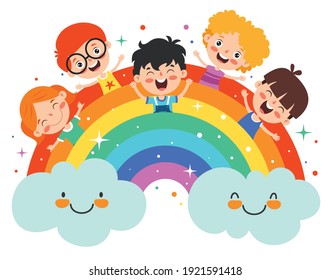 Concept Of A Colorful Rainbow