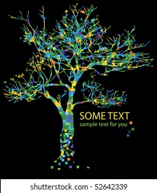 concept with colorful tree and text