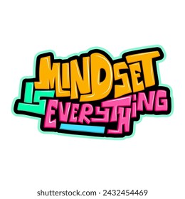 Concept colorful Typography Motivational Quote Design