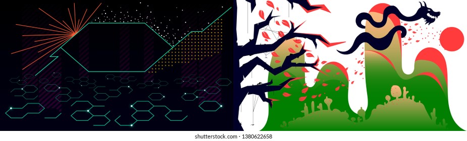 Concept of colorful wallpaper